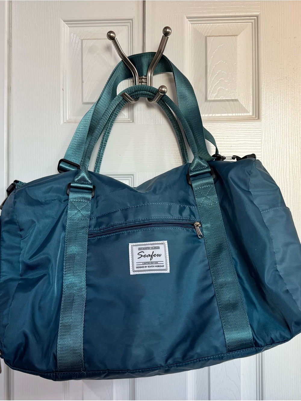 Seafew Teal Travel Duffel Bag; Designed In Westminster, Co